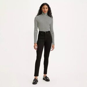 721 high rise skinny size 30 black